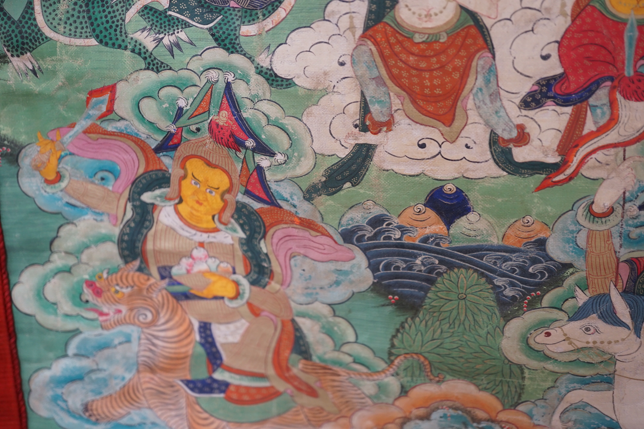 A Tibetan or Nepalese painted Thangka